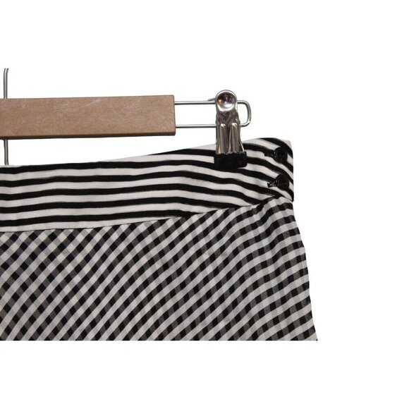 NWT Jones New York Midi Skirt Size 10 Gingham Plaid 100% Silk Flowy A-Line Chic - Picture 6 of 13